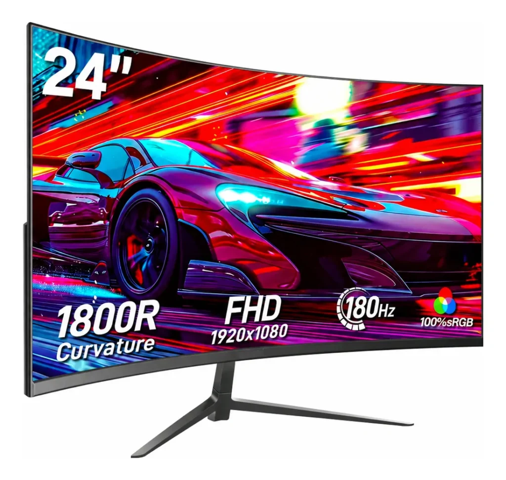 Monitor Gamer Curvo 24 polegadas IPS Full HD 180Hz 1ms preto